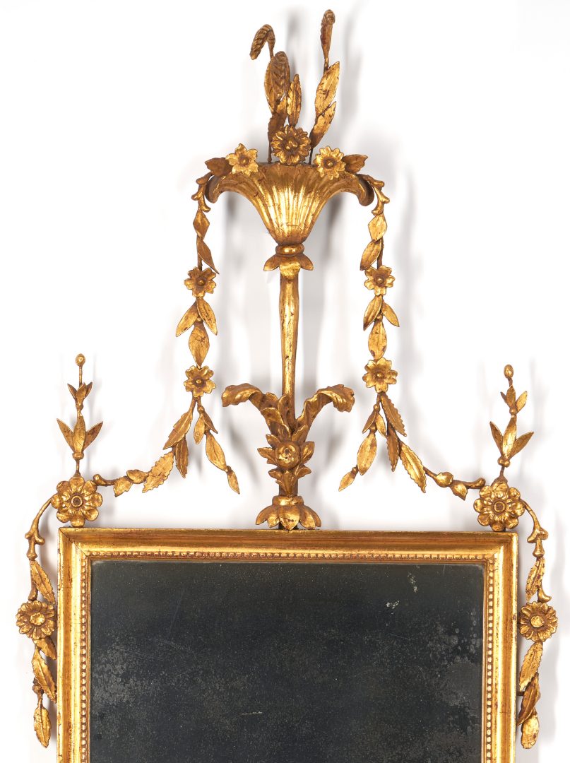 Lot 135: Pair of Adam Style Giltwood Mirrors