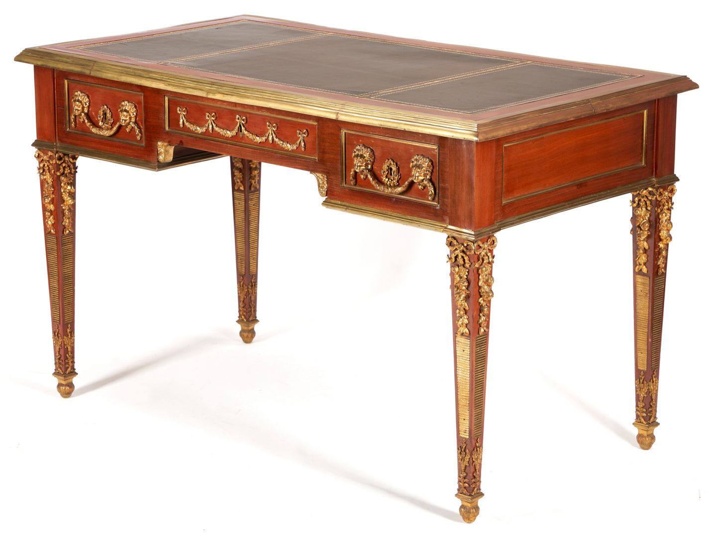 Lot 140: French Louis XVI Style Writing Table, Bronze Mounts