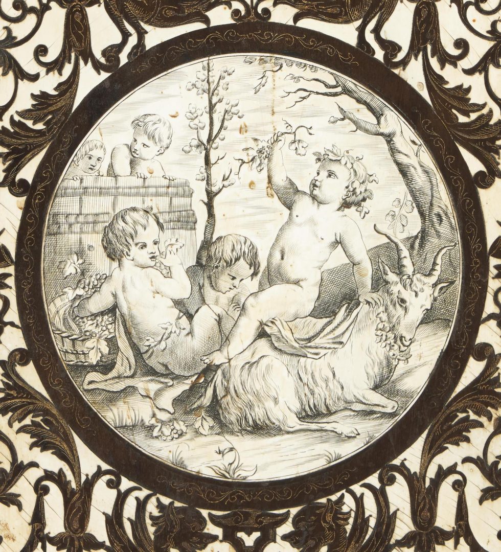 Lot 154: Italian Renaissance Style Inlaid Ebony Cabinet, poss. Jackson & Graham