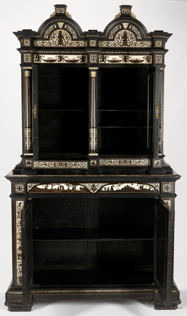 Lot 154: Italian Renaissance Style Inlaid Ebony Cabinet, poss. Jackson & Graham