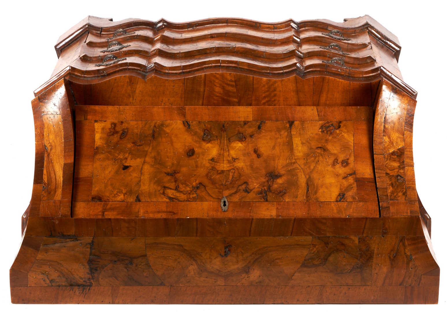 Lot 157: Northern Italian Baroque Burled Walnut Desk