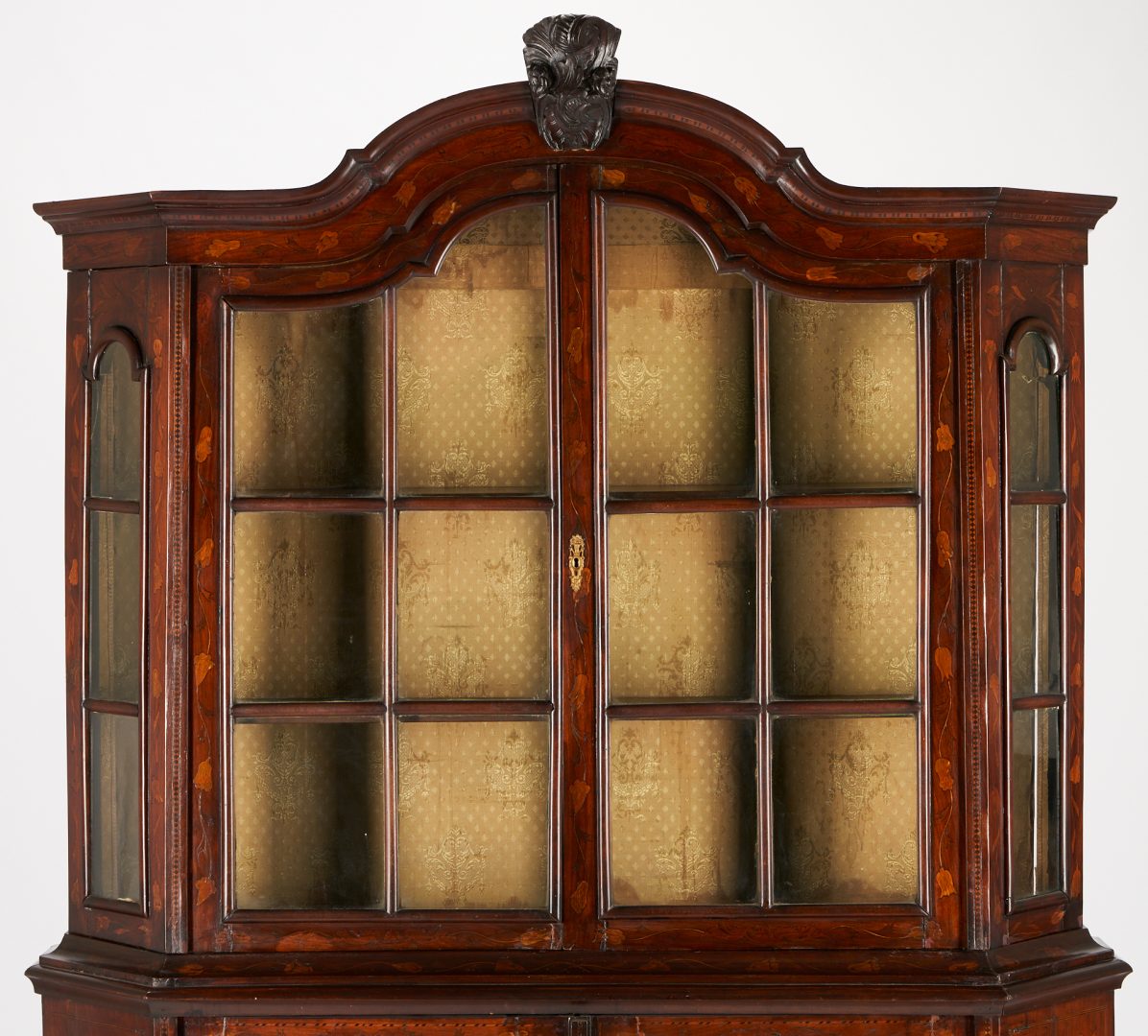 Lot 158: Continental Marquetry Bookcase or Display Cabinet