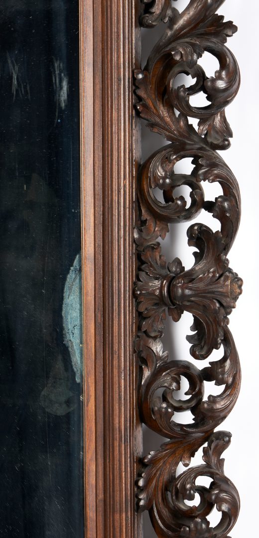 Lot 161: Monumental Continental Black Forest Carved Mirror