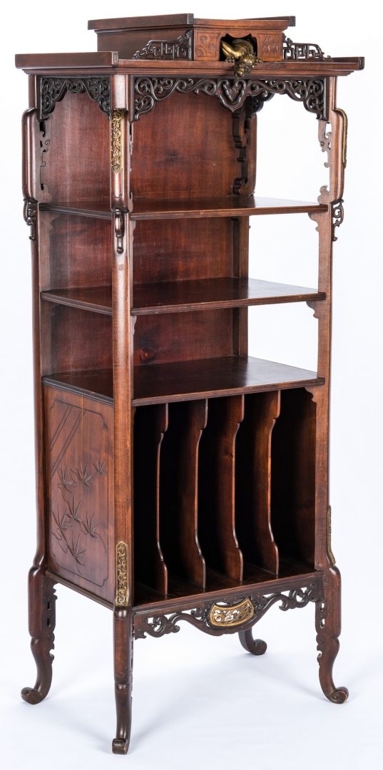 Lot 171: Gabriel Viardot signed French Chinoiserie Music Cabinet