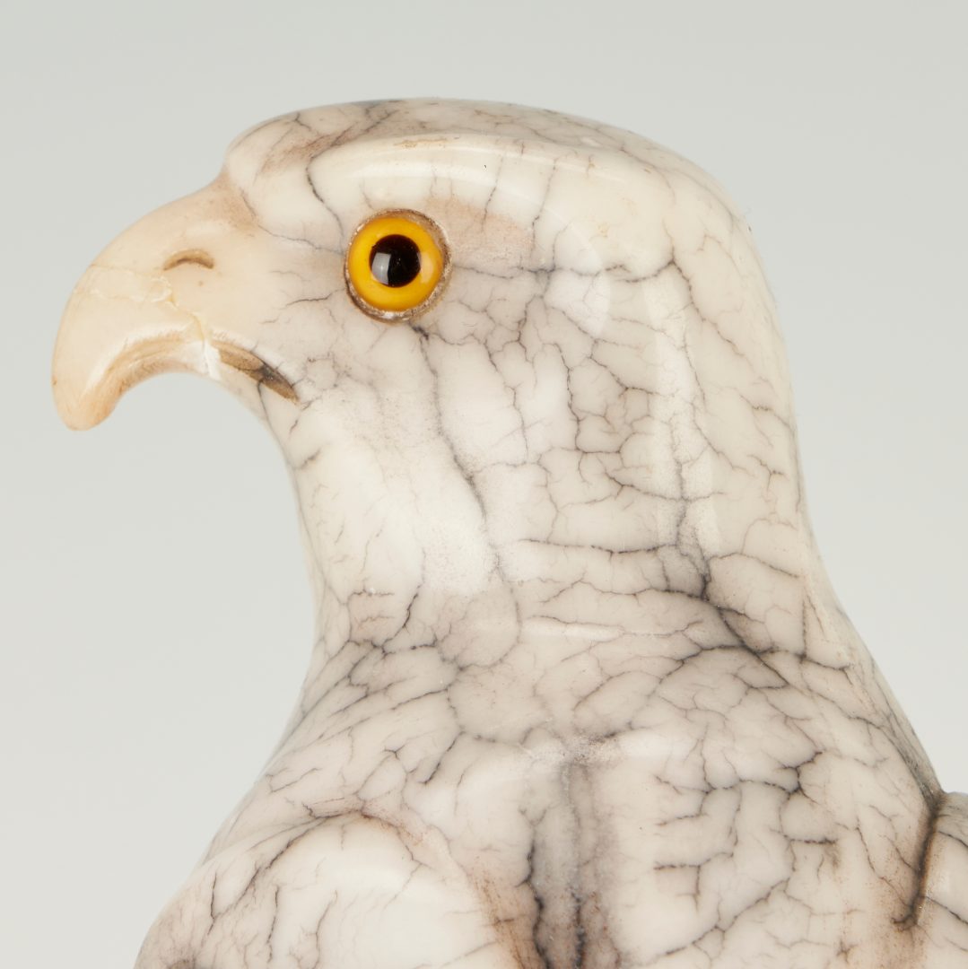 Lot 252: Carved Marble Sculpture of a Falcon