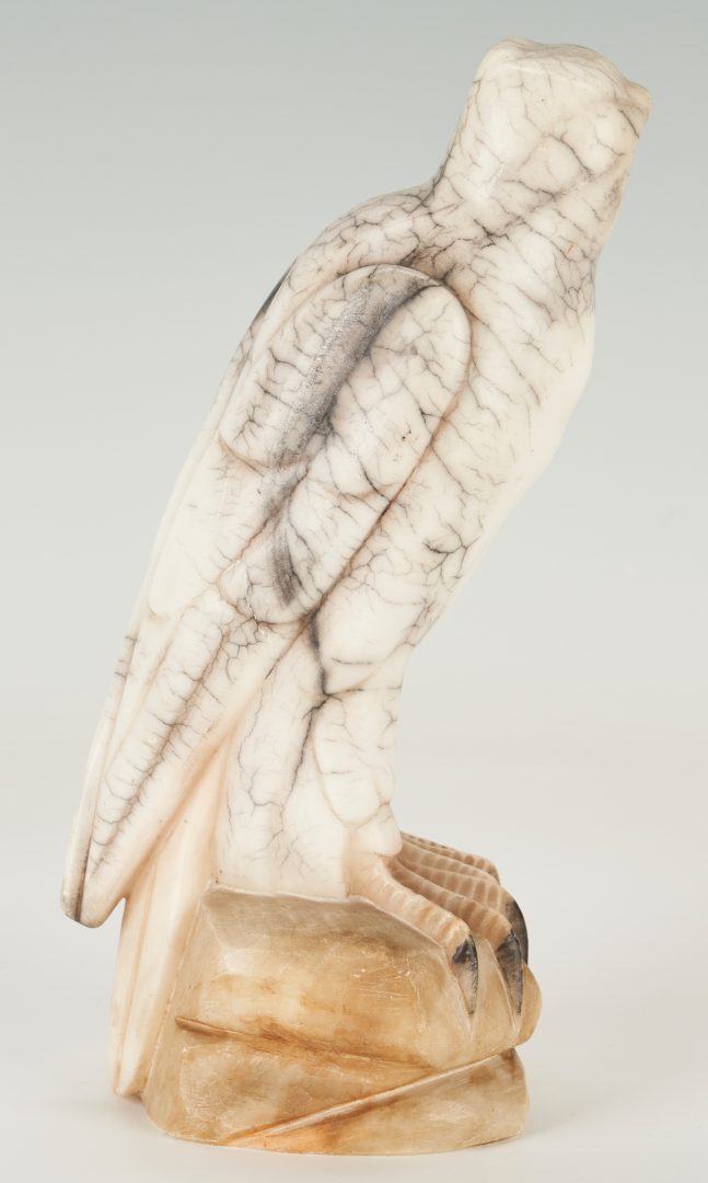 Lot 252: Carved Marble Sculpture of a Falcon