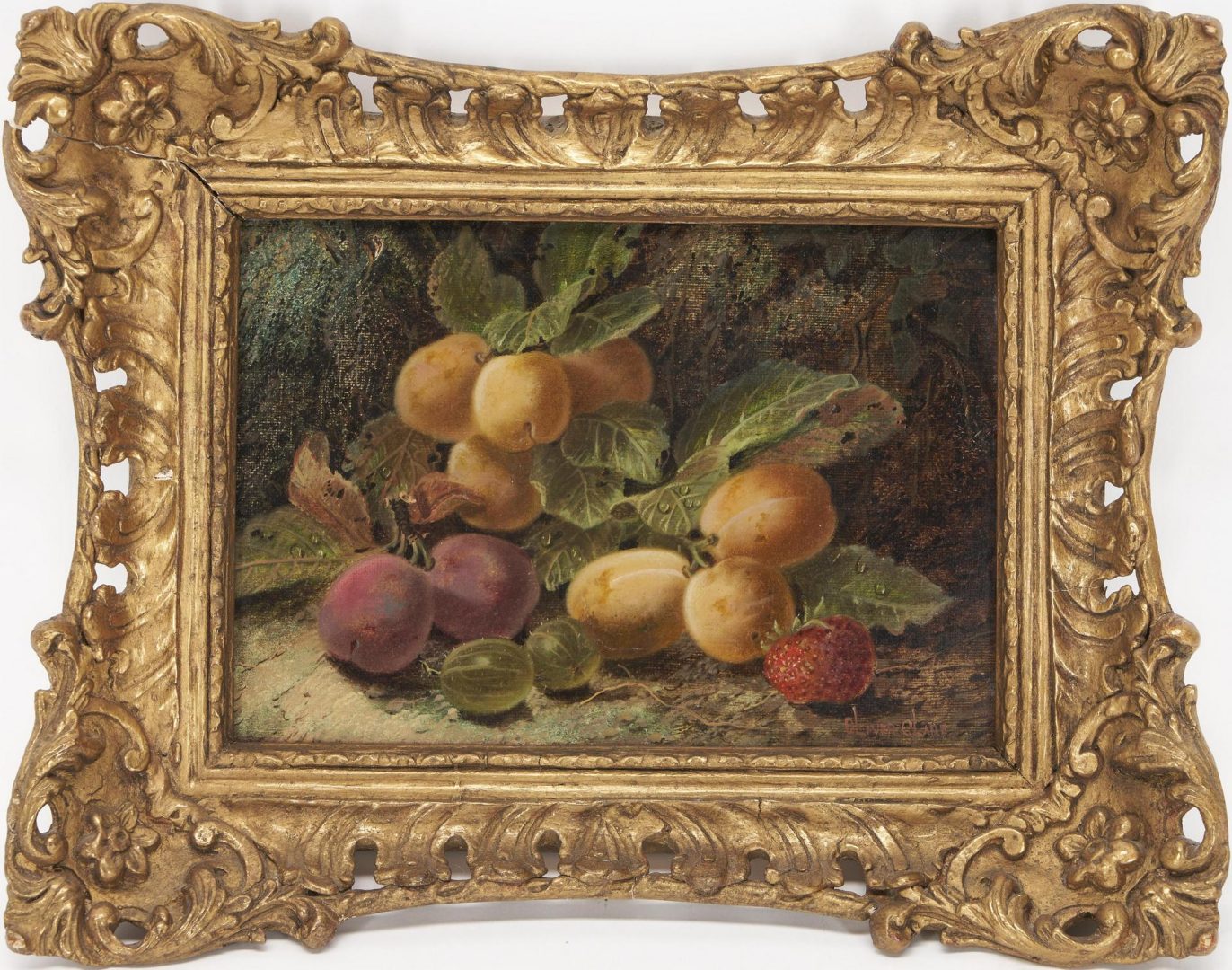 Lot 264: 2 Oliver Clare Oil Still Life Painting w/ Fruit