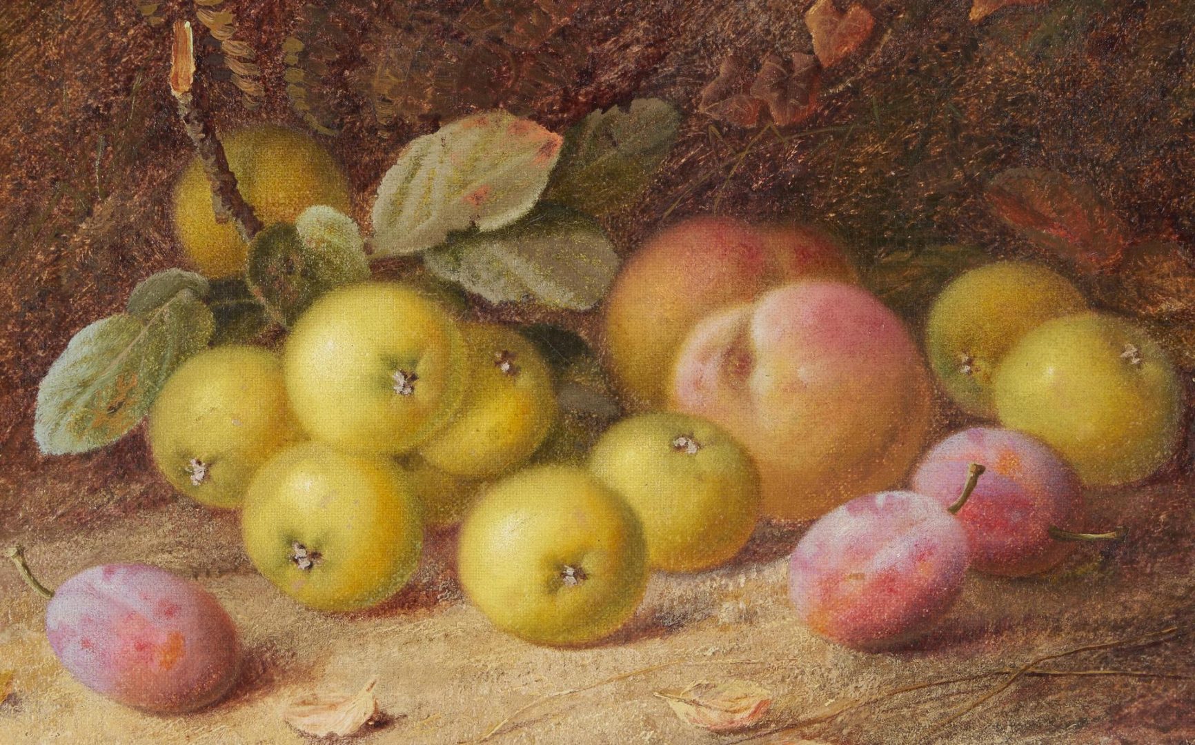 Lot 265: Vincent Clare O/C Painting, Still Life with Apples & Peaches