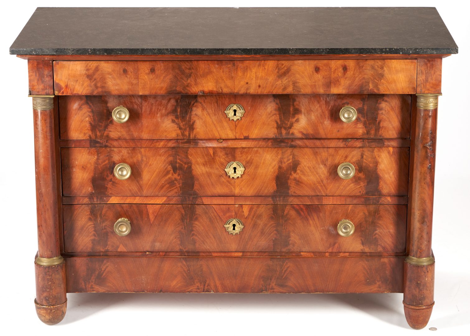 Lot 271: French Empire Style Marble Top Commode