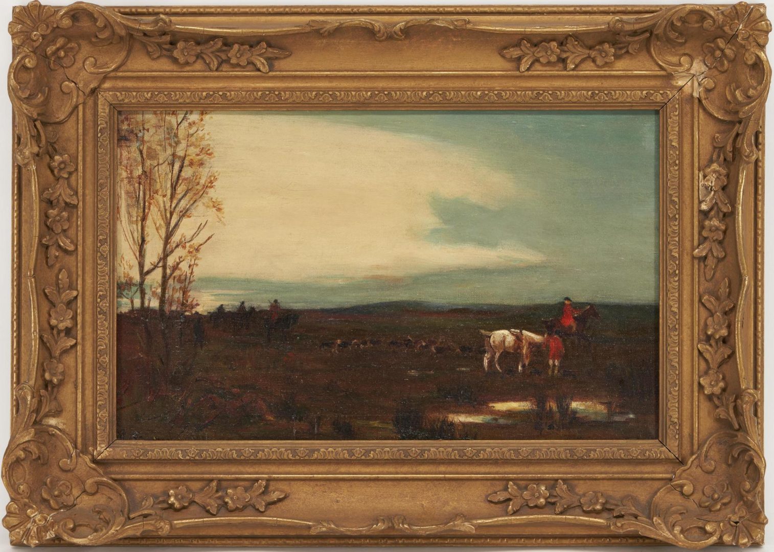 Lot 331: 2 American or English School O/C Landscape Paintings