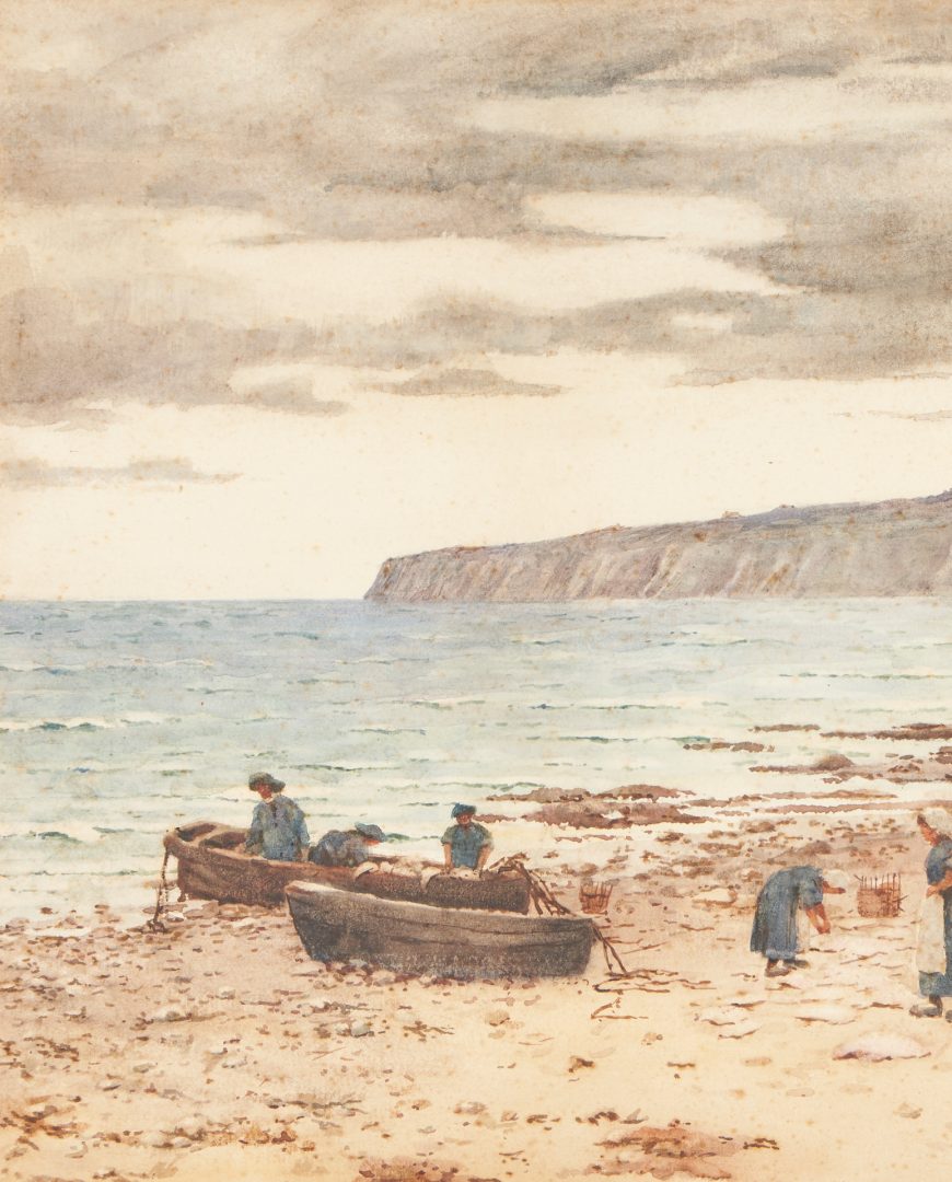 Lot 333: James Archer W/C Marine Painting, Harvest of the Sea
