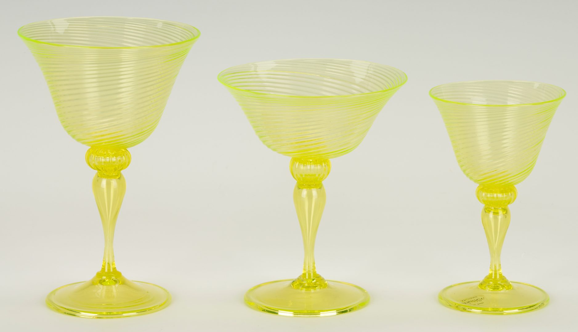 Lot 353: 42 Pcs. Salviati Murano Glass & Stemware