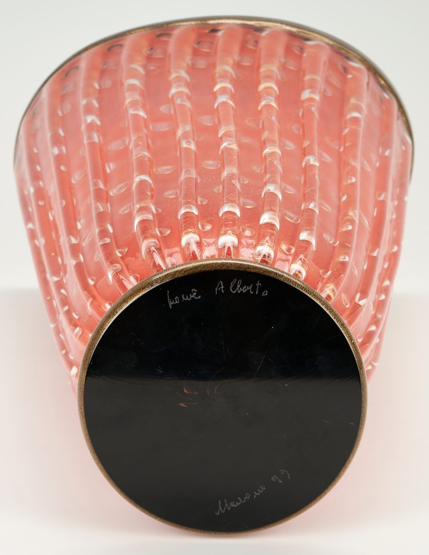 Lot 354: Manner of Alberto Dona, Murano, Italy Art Glass Vase