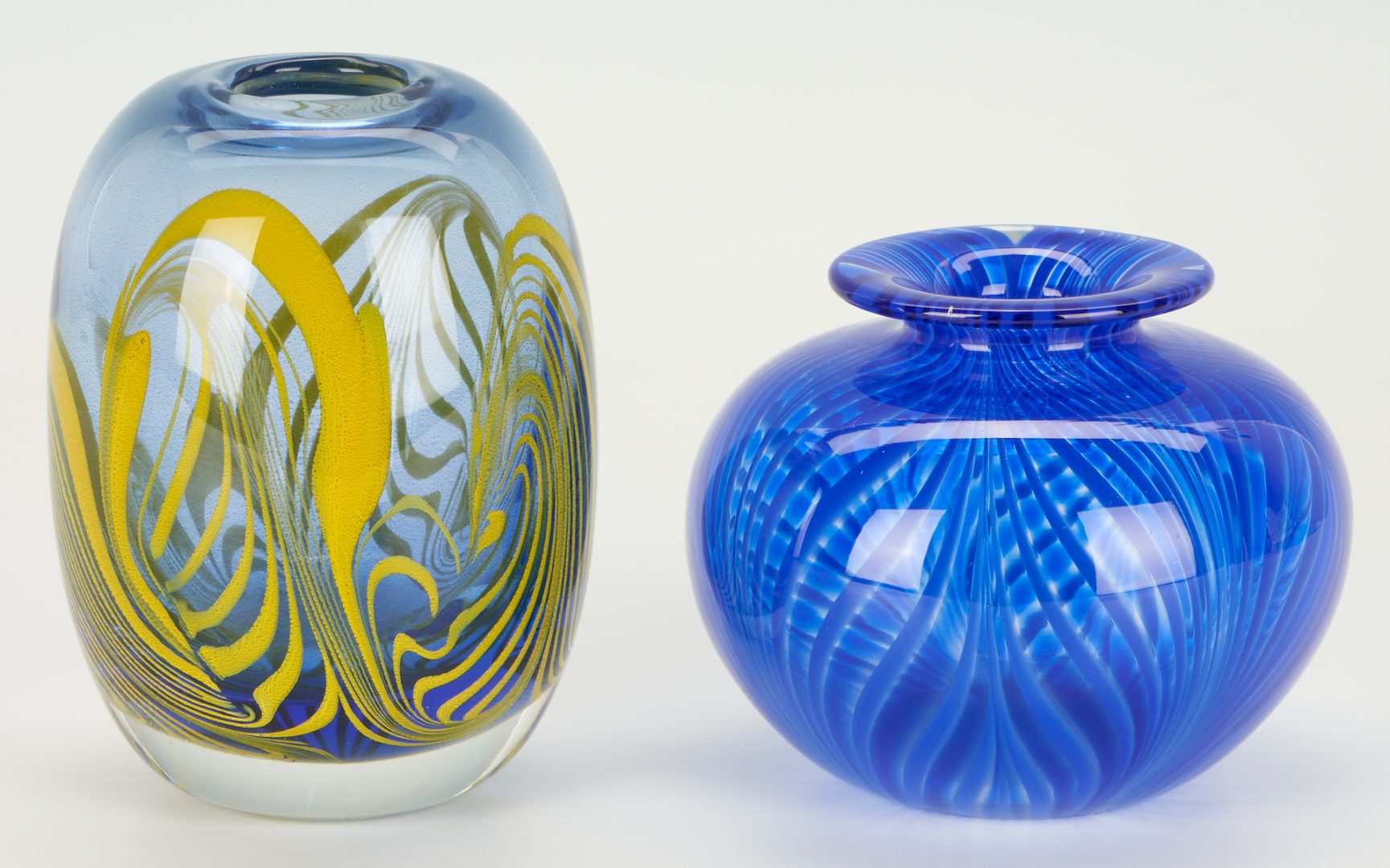Lot 356: 2 Art Glass Vases, incl. Dominick Labino, William LeQuier
