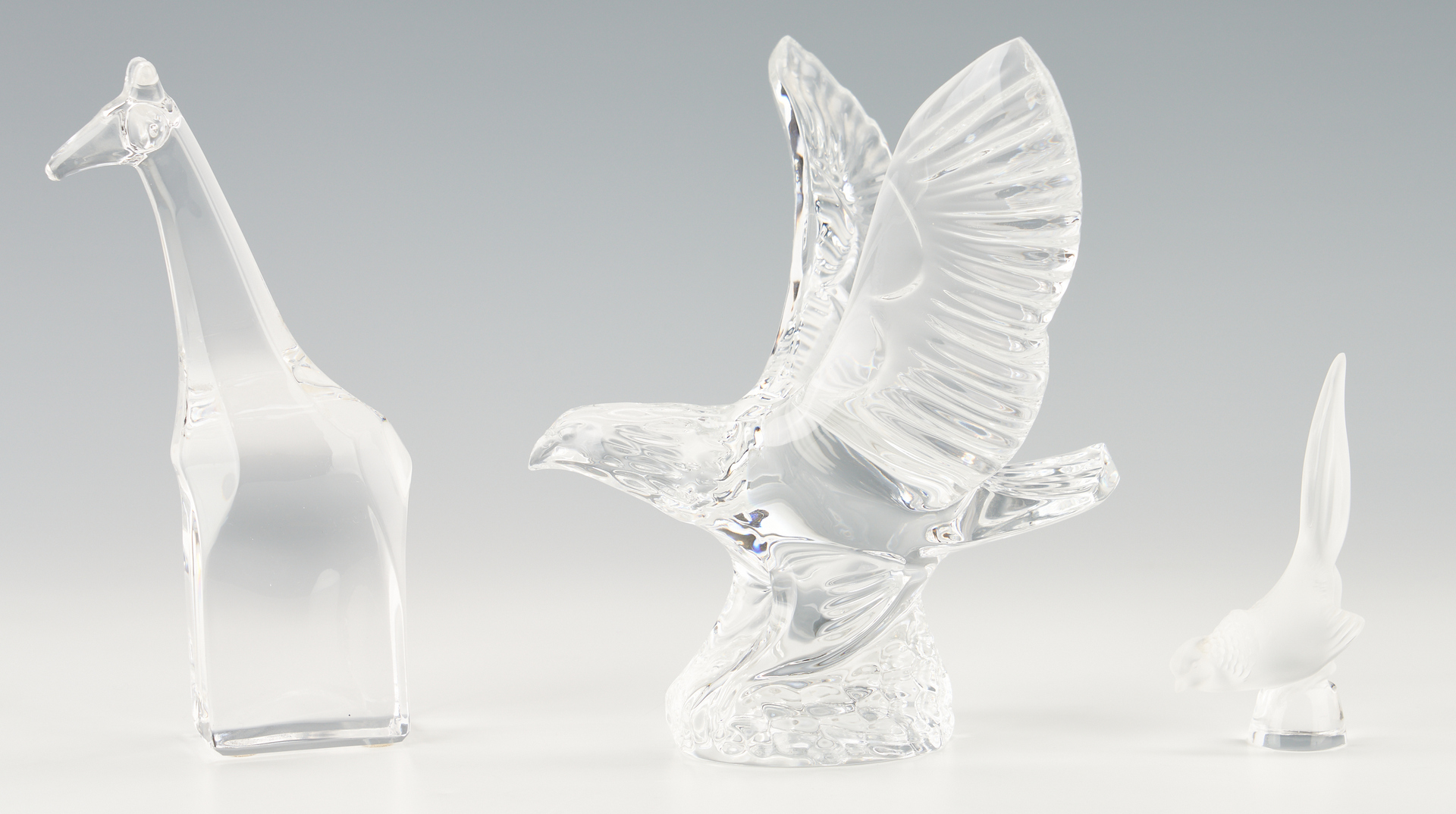 Lot 358: 8 Assorted Crystal Items, incl. Waterford & Lalique