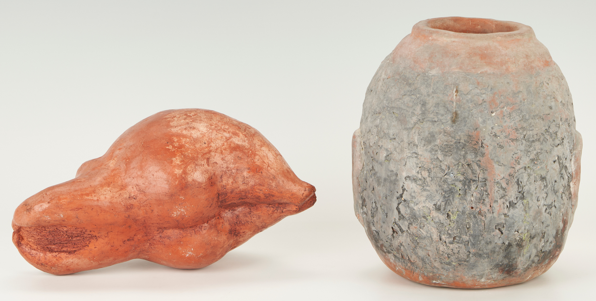 Lot 361: 2 Olen Bryant Sculptures, Face Vase and Nude Female