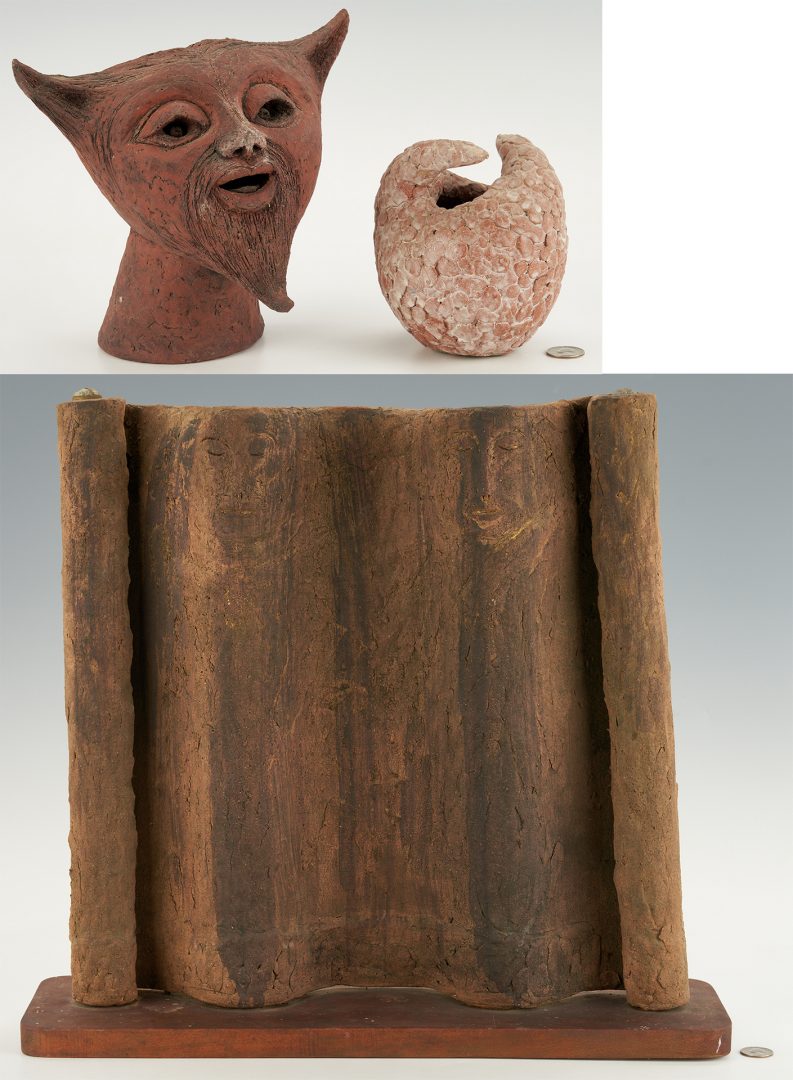 Lot 362: 3 Olen Bryant Ceramic Sculptures