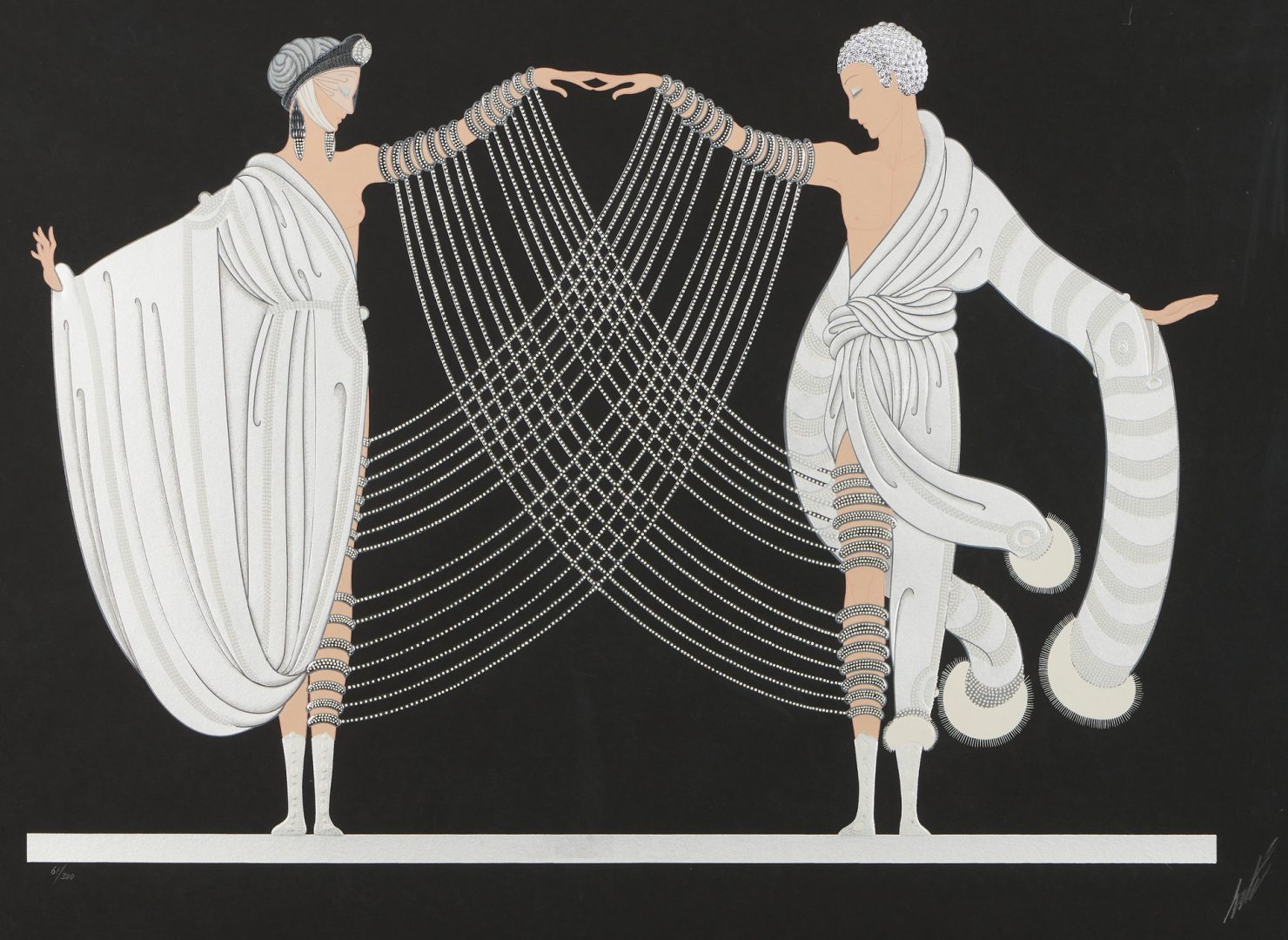 Lot 376: Erte Art Deco Serigraph, Marriage Dance