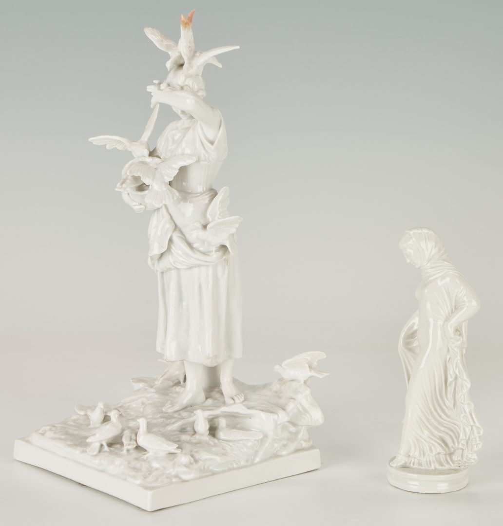 Lot 384: 4 Assembled Sculptures, Bust, Bas Relief, & 2 Blanc de Chine