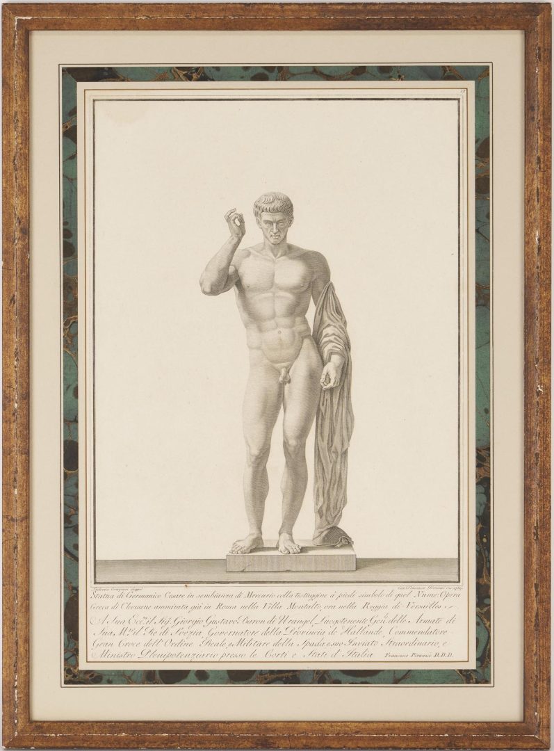 Lot 386: 3 After Francesco Piranesi Engravings, Classical Statues
