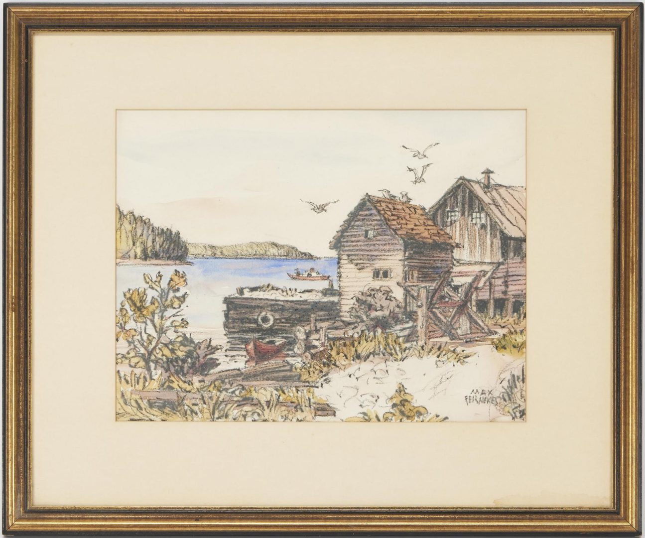 Lot 392: 2 American Watercolor Paintings, incl. Max Fernekes, Syd Browne