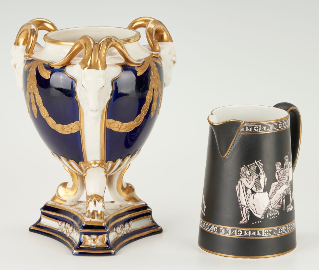 Lot 416: 6 Assorted European Porcelain Items, incl. Sevres, Royal Dux