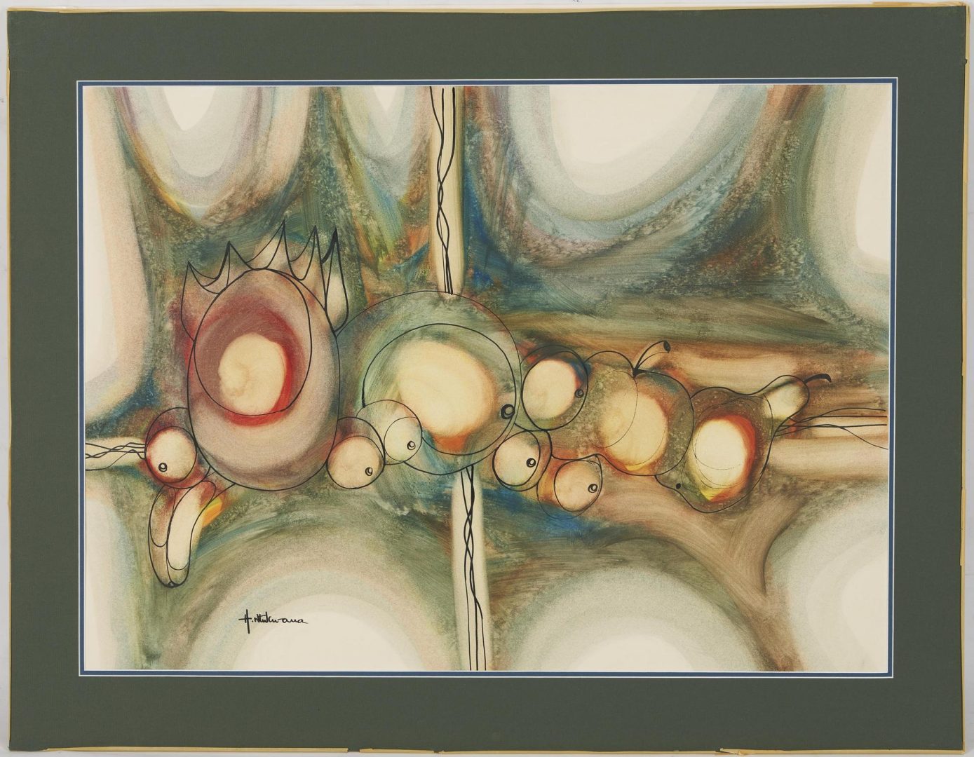 Lot 495: 6 South African Abstract Paintings, incl. Hargreaves Ntukwana