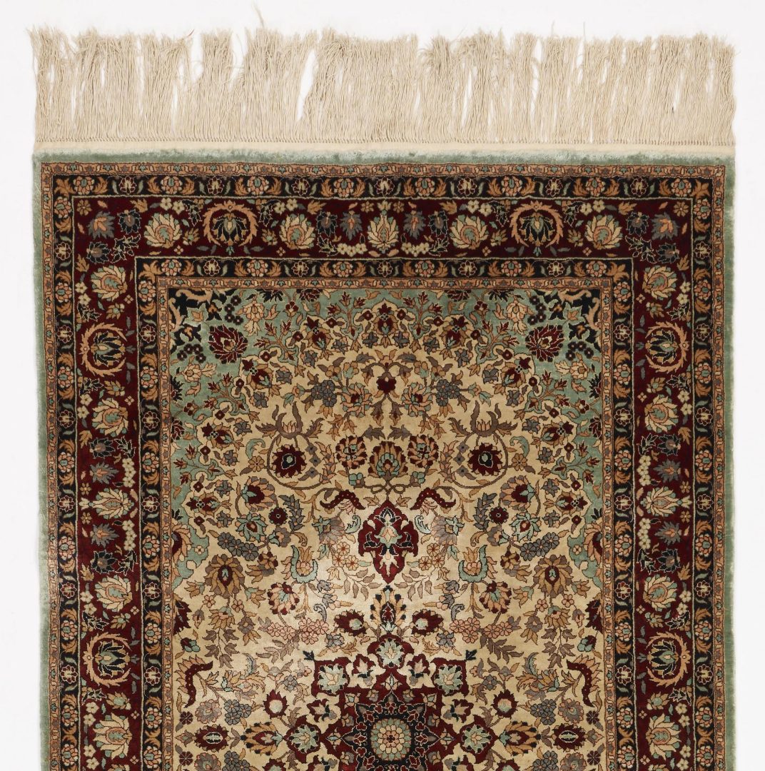Lot 496: Turkish Silk Hereke Rug