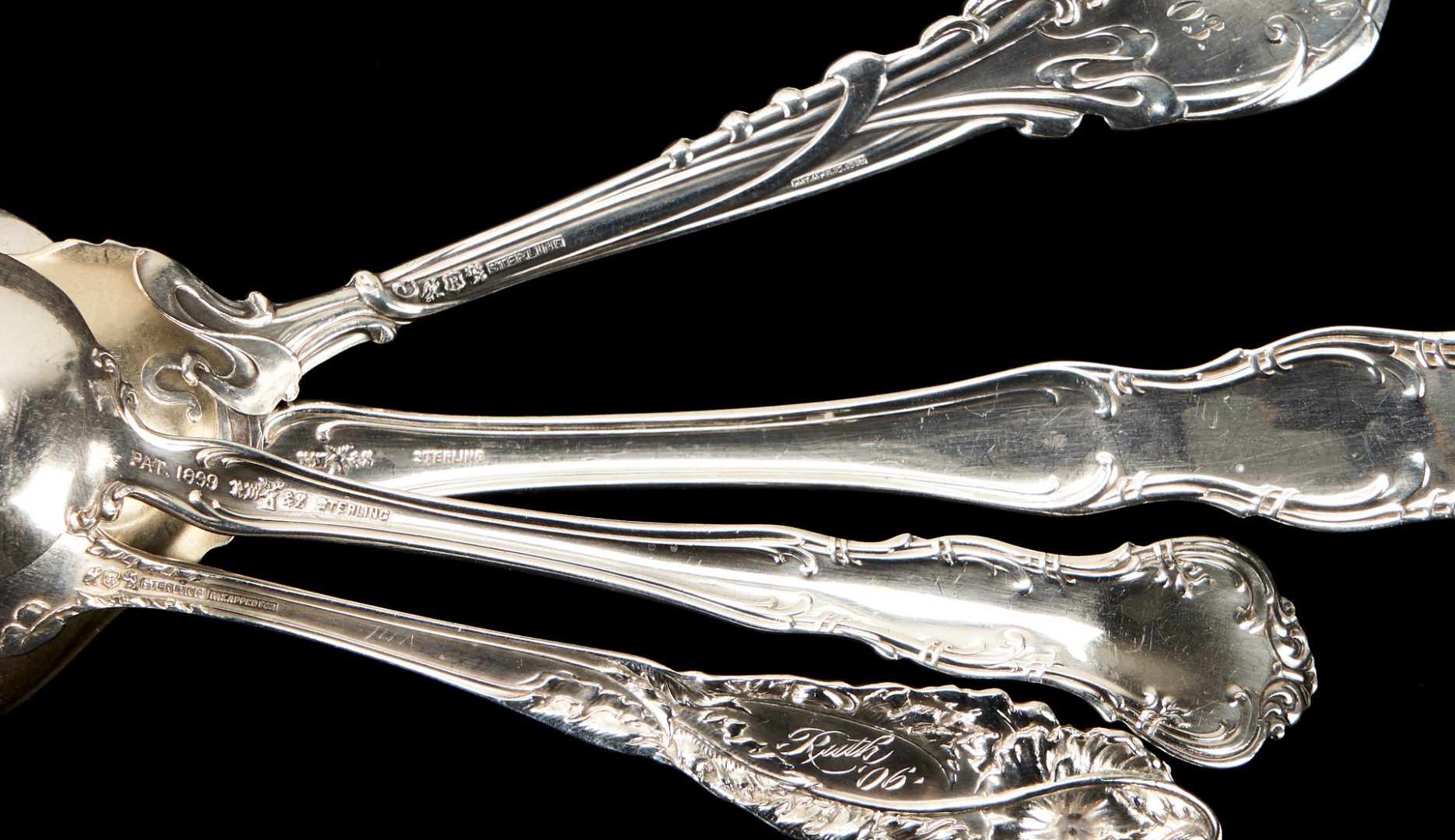 Lot 52: 28 Pcs. Wallace and Reed & Barton Sterling Silver Flatware