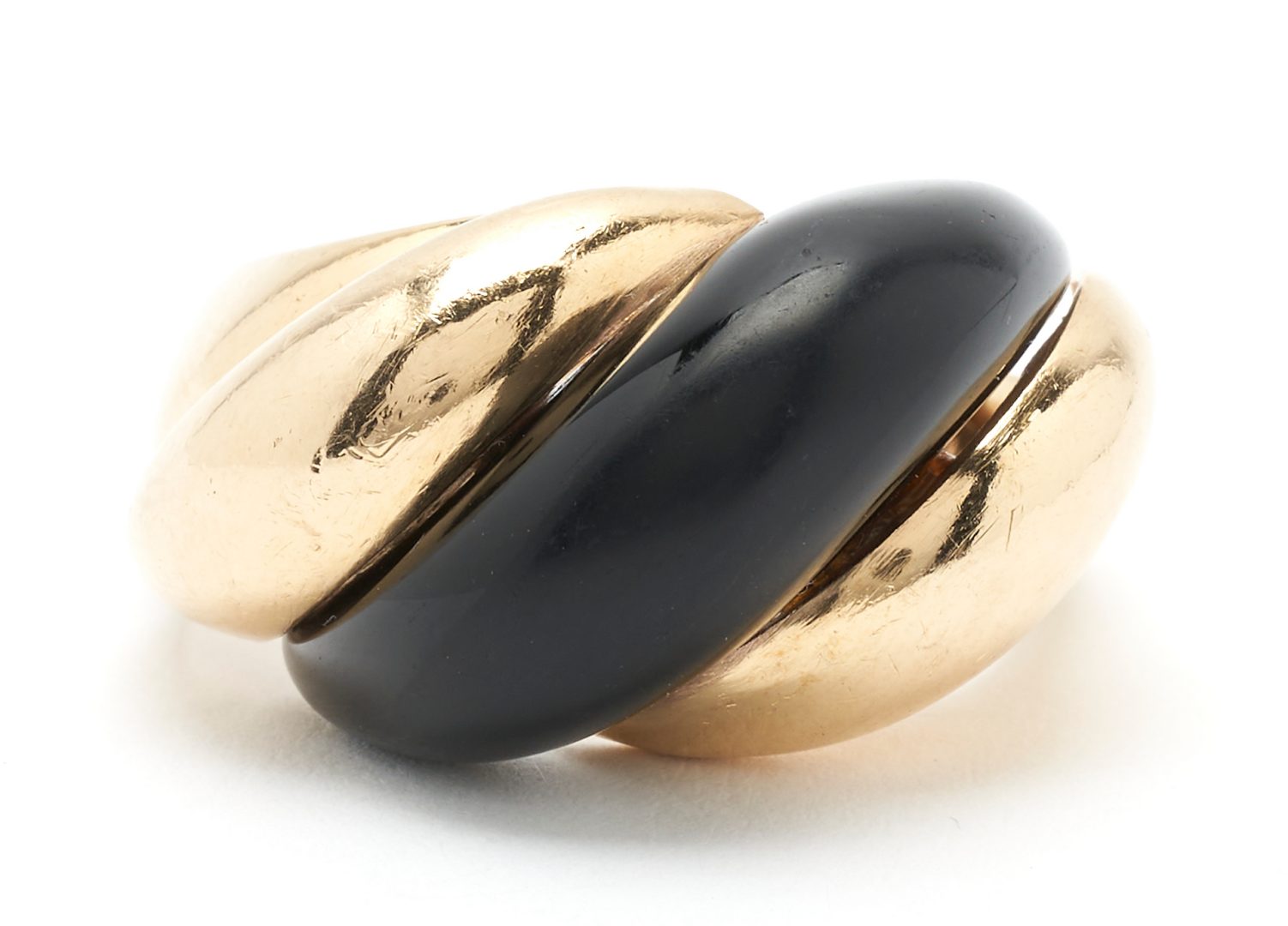 Lot 543: 14K Gold & Black Onyx Ring