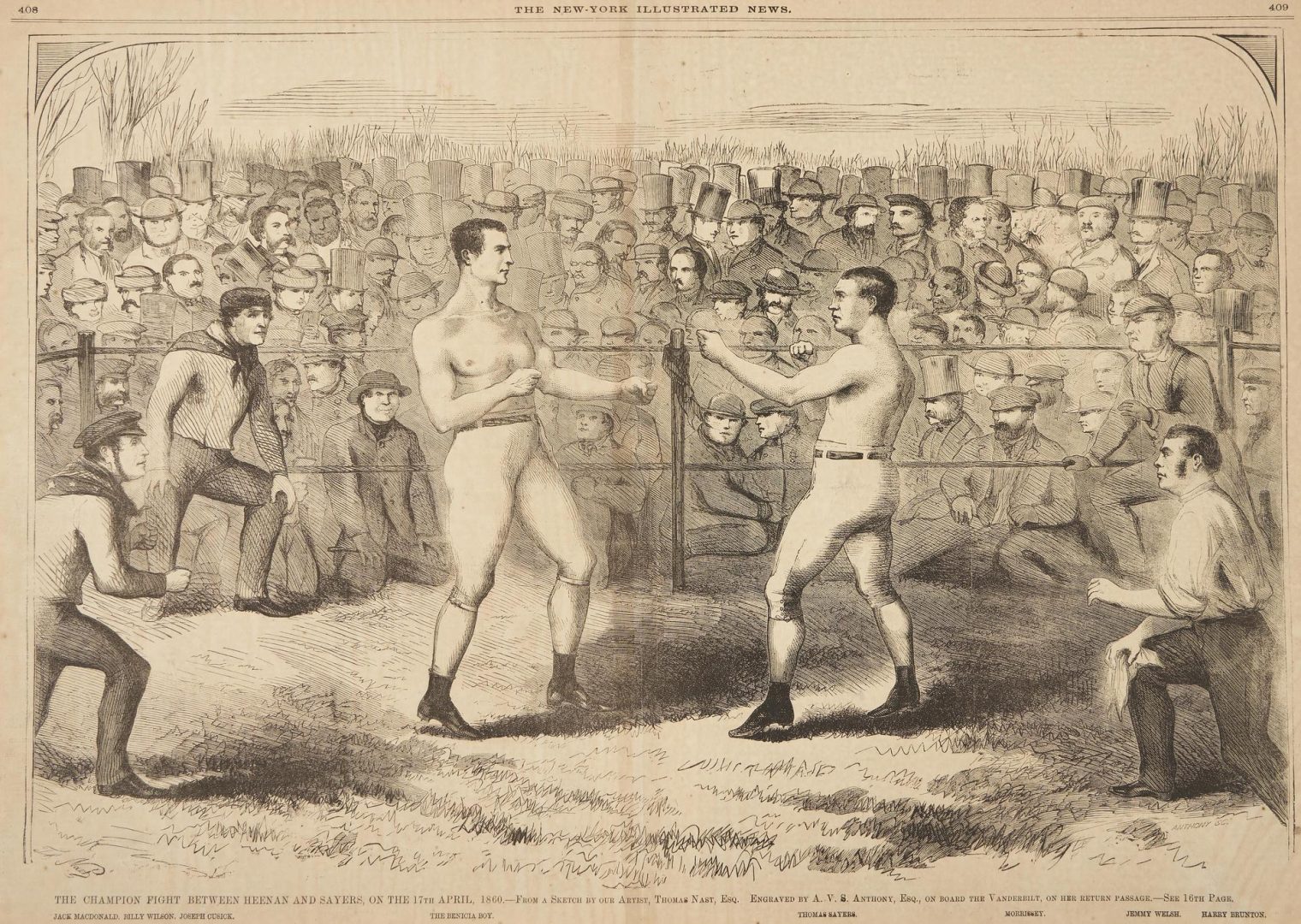 Lot 563: Collection of 6 Boxing Pugilist Prints, 19th Century