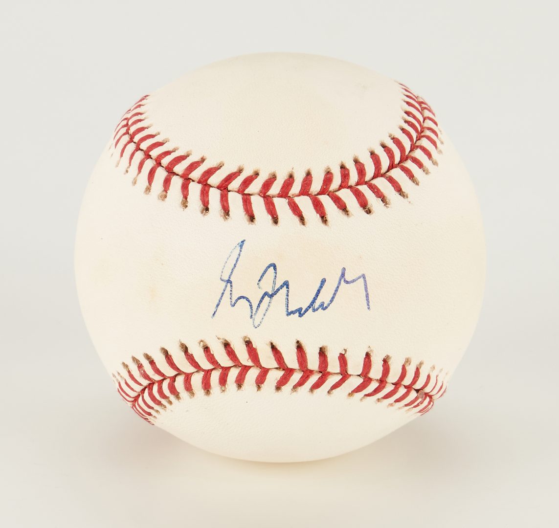 Lot 565: 3 Signed Baseballs, incl. Hank Aaron, Mickey Mantle