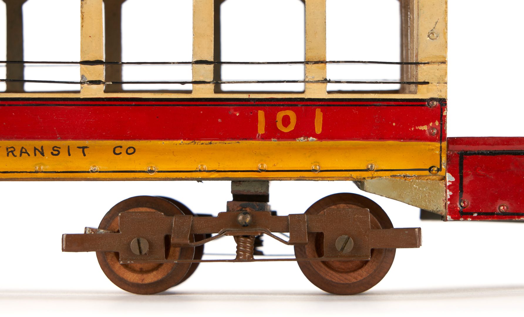 Lot 567: 2 Folk Art Trolley Models, F. Barthelemy