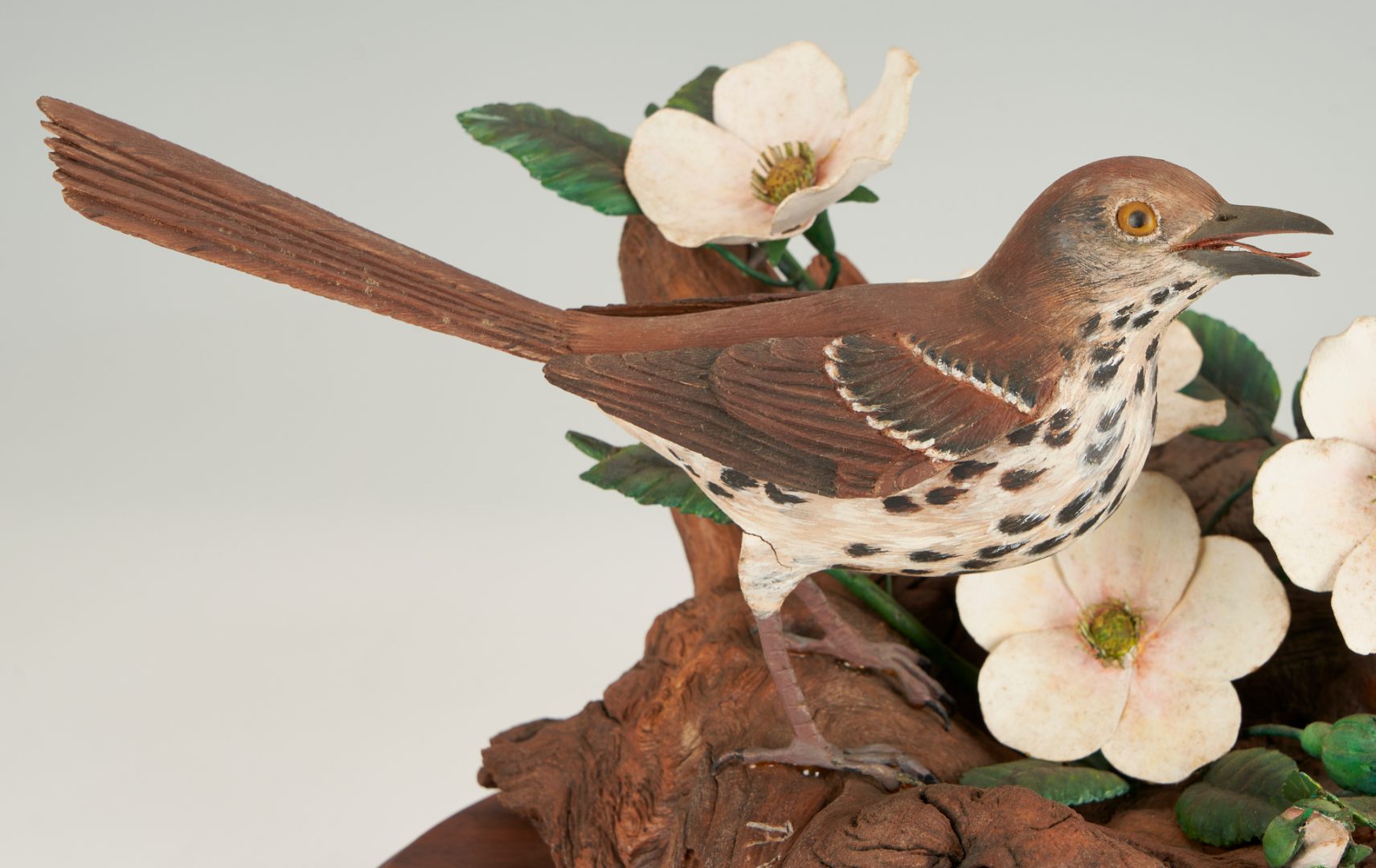 Lot 570: Brandt State Bird & Flower of Georgia Carved Wood Figural