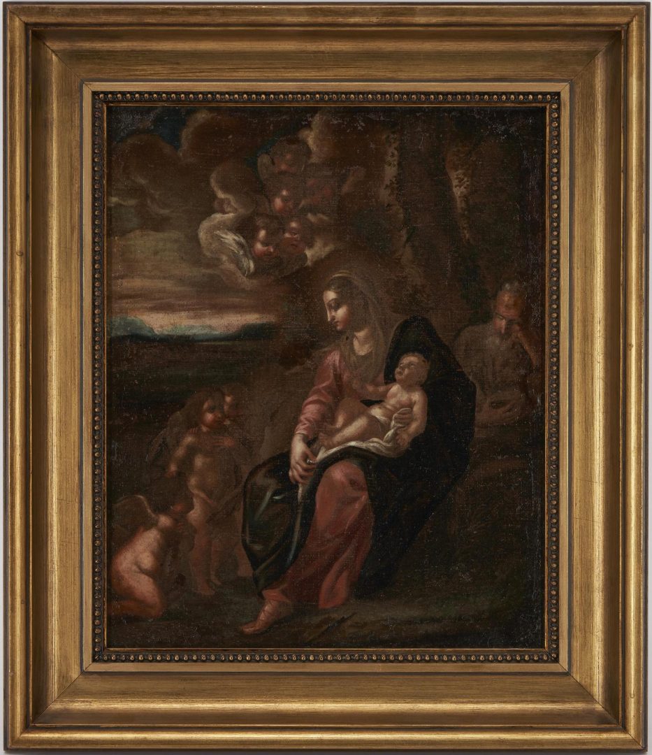 Lot 68: 2 Old Master style Religious Paintings, Pieta & Christ Child