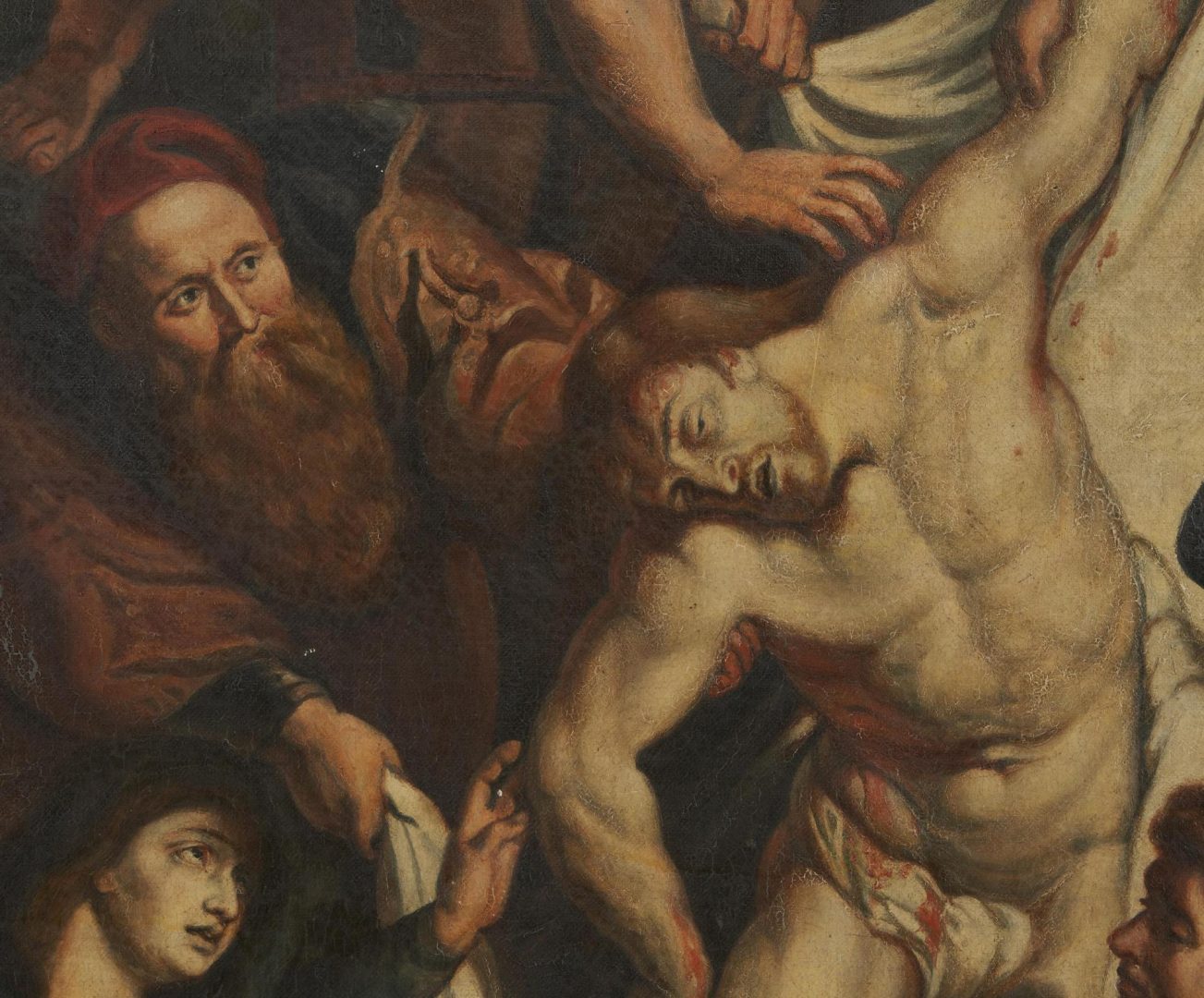 Lot 71: After Rubens O/C Painting, Descent from the Cross