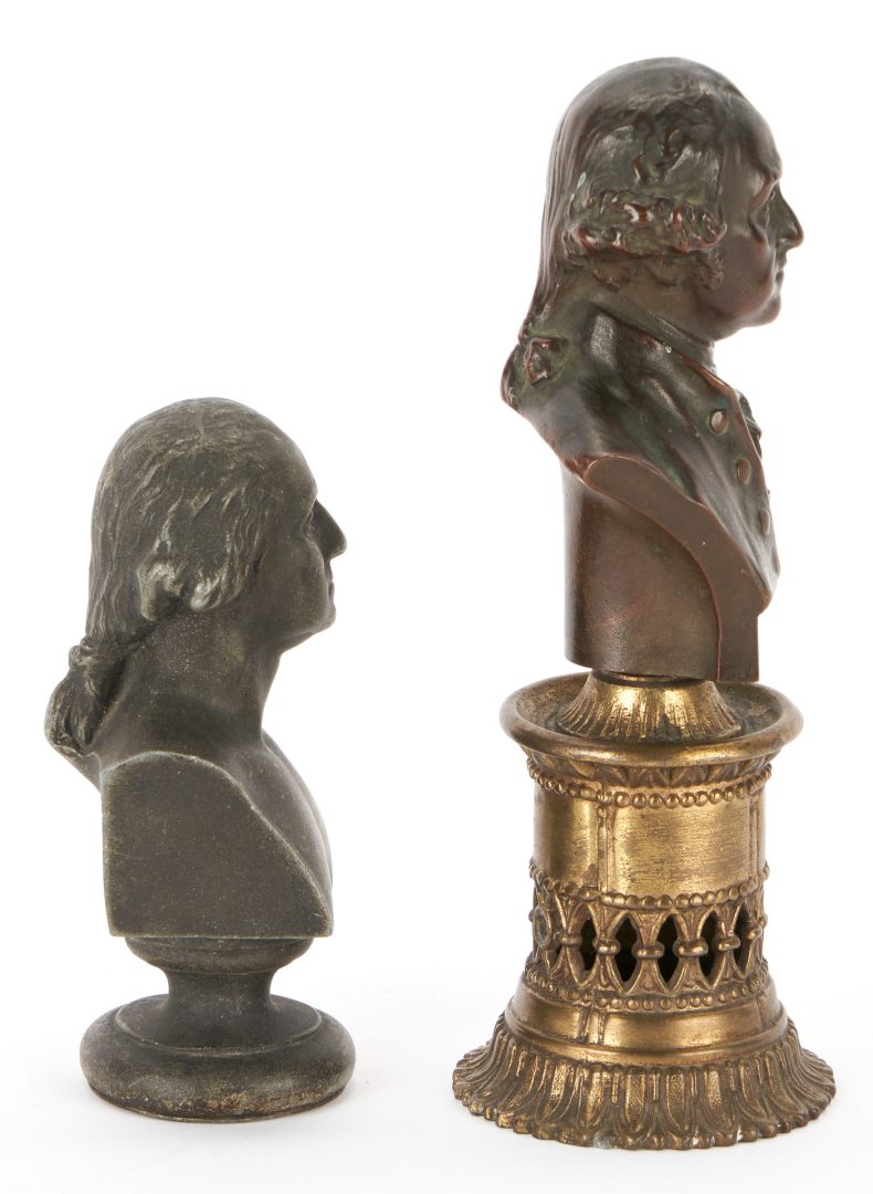 Lot 81: 2 Small Busts of George Washington, incl. Hans Muller