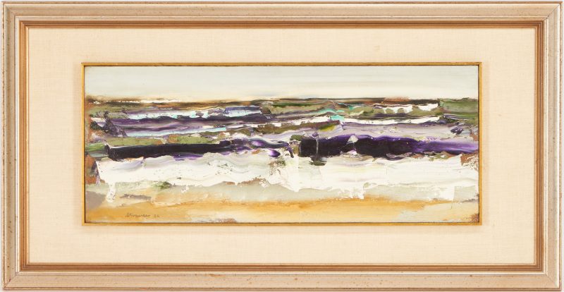 Lot 98: Sterling Strauser O/B Painting, Expressionist Seascape
