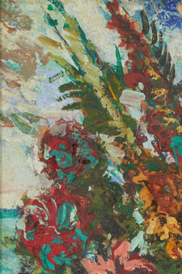 Lot 99: David Burliuk O/B, Still Life Painting of Flowers