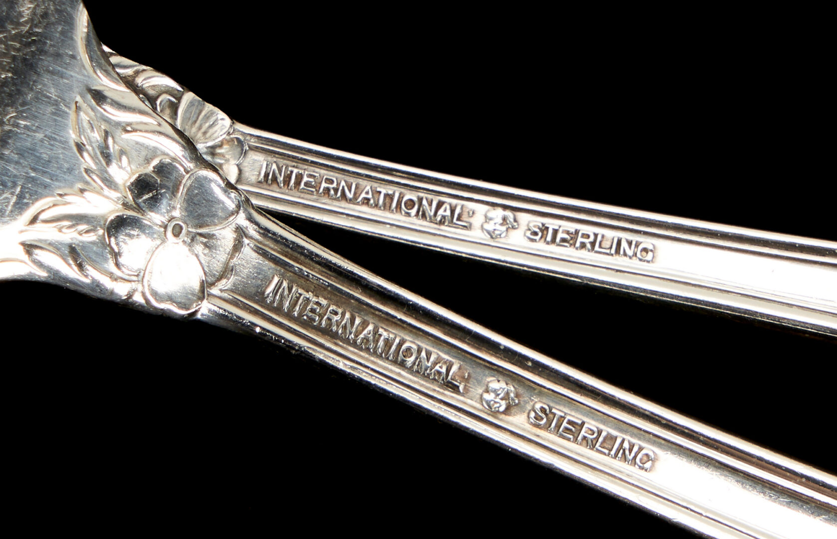 Lot 1012: 45 Pcs. International Wild Rose Sterling Silver Flatware