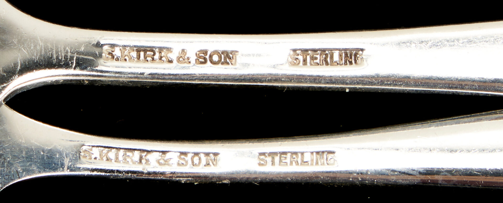 Lot 1019: Kirk & Sons Rose Sterling Silver Flatware, Service for 8, 35 Pcs.