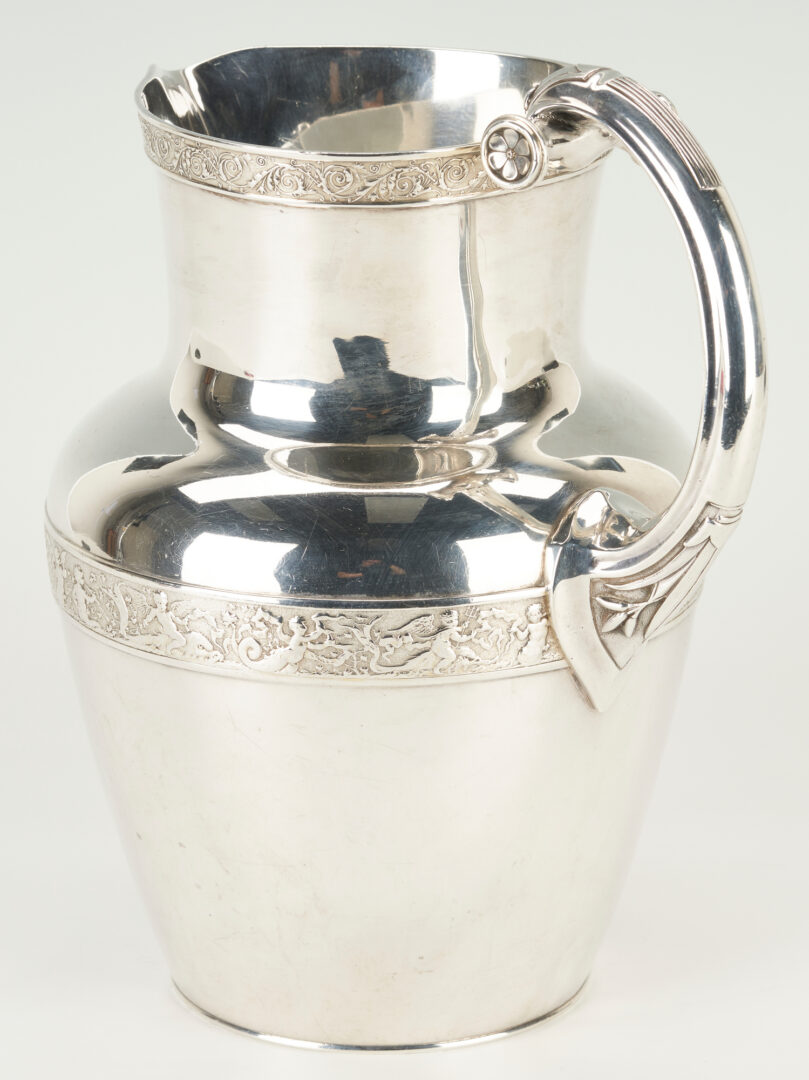 Lot 1020: Gorham Sterling Silver Water Pitcher, Greek Revival Style