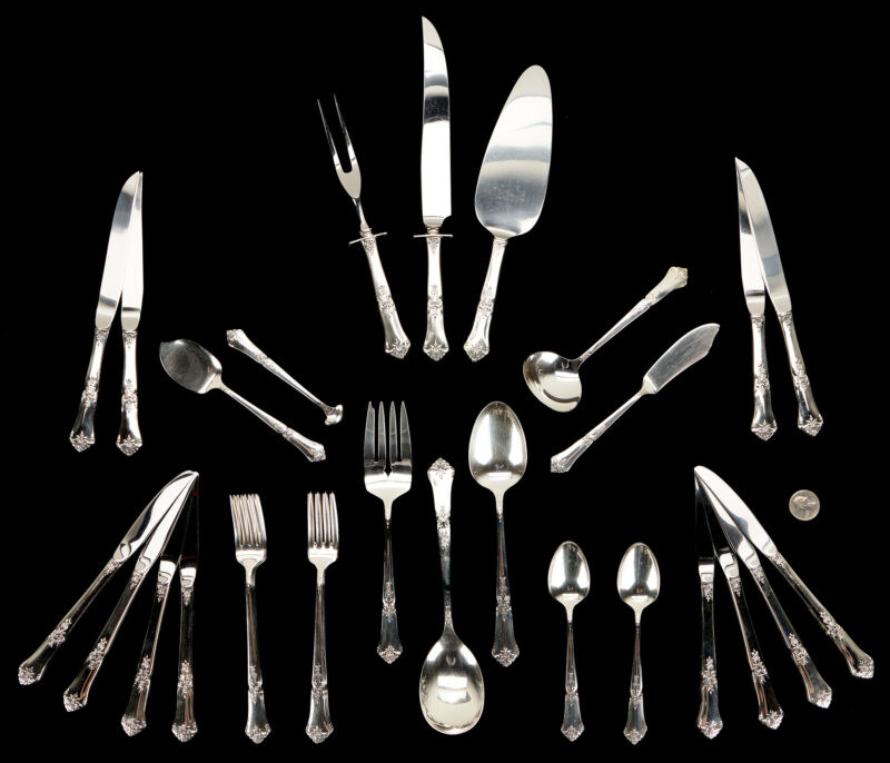 Lot 1027: 37 Pcs. State House Stately Sterling Silver Flatware