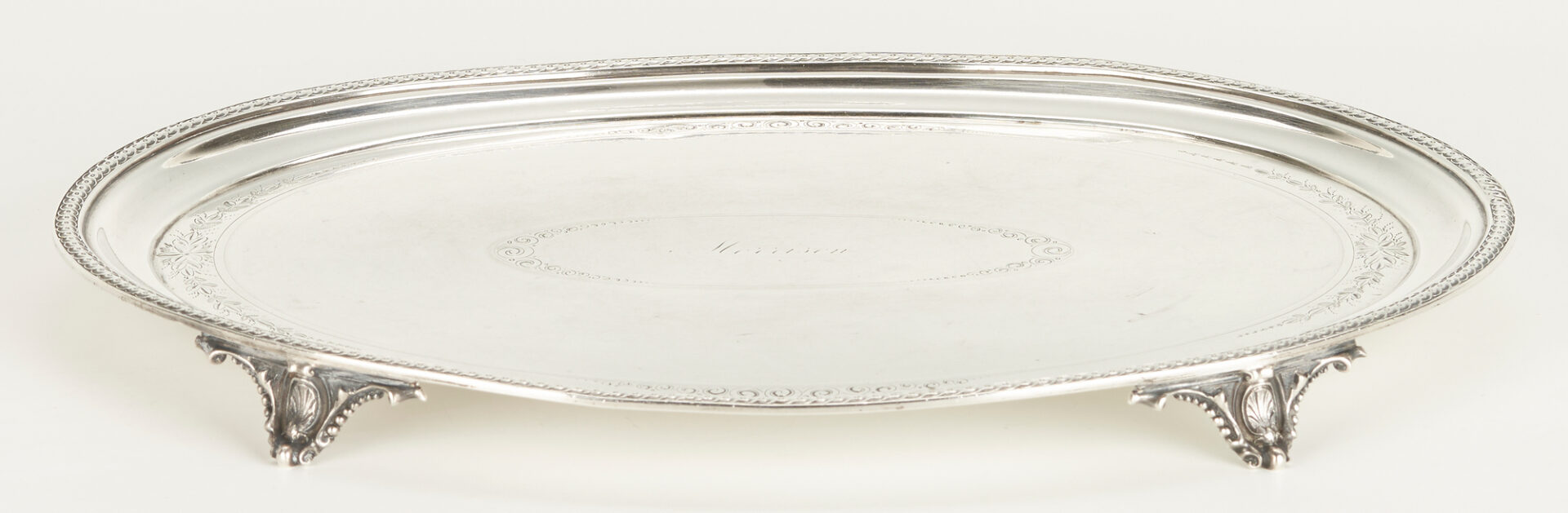 Lot 102: Early Gorham Coin Silver Footed Tray