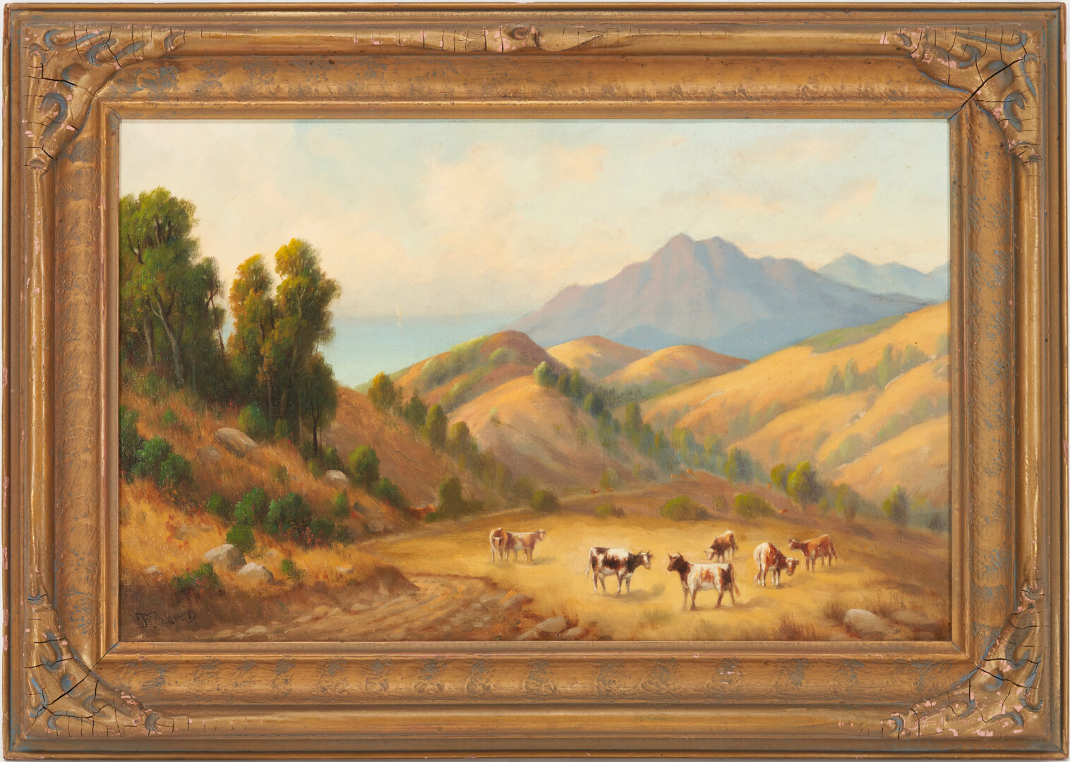 Lot 1037: 2 Western Oil Paintings incl. Frederick Bauer Pacific Coast Landscape