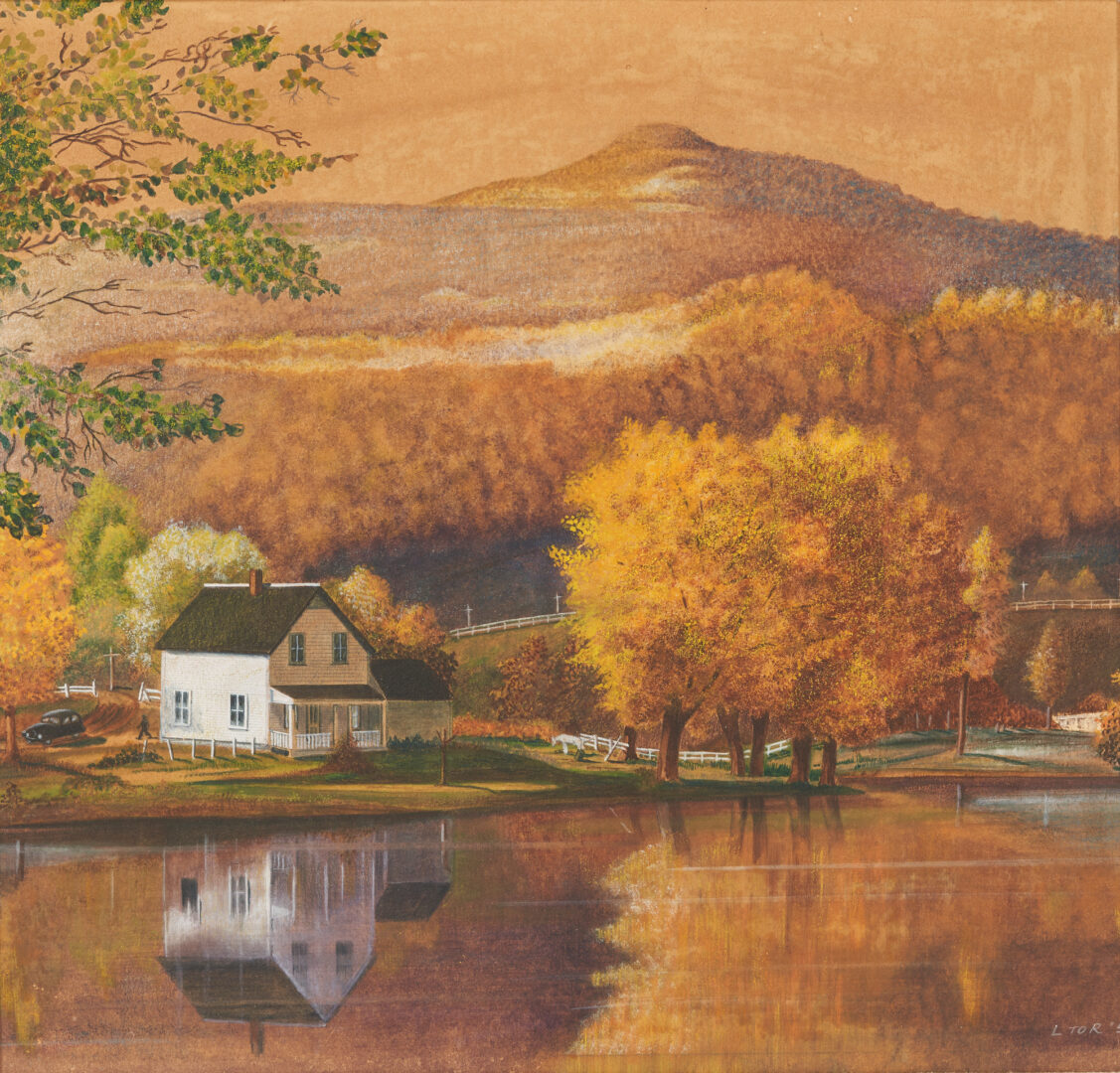 Lot 1046: Pennsylvania School, 20th C. Autumn Landscape