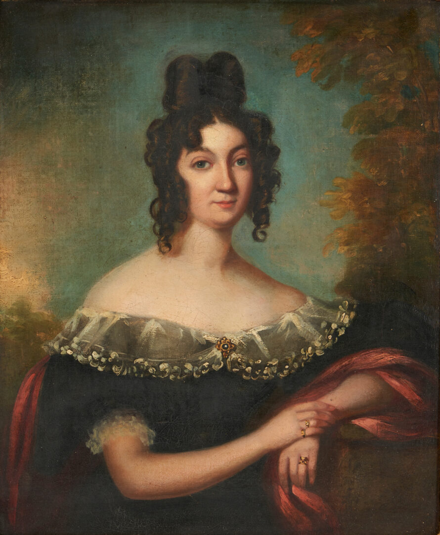 Lot 1062: Manner of Joseph Karl Stieler, Portrait of a Bavarian Lady