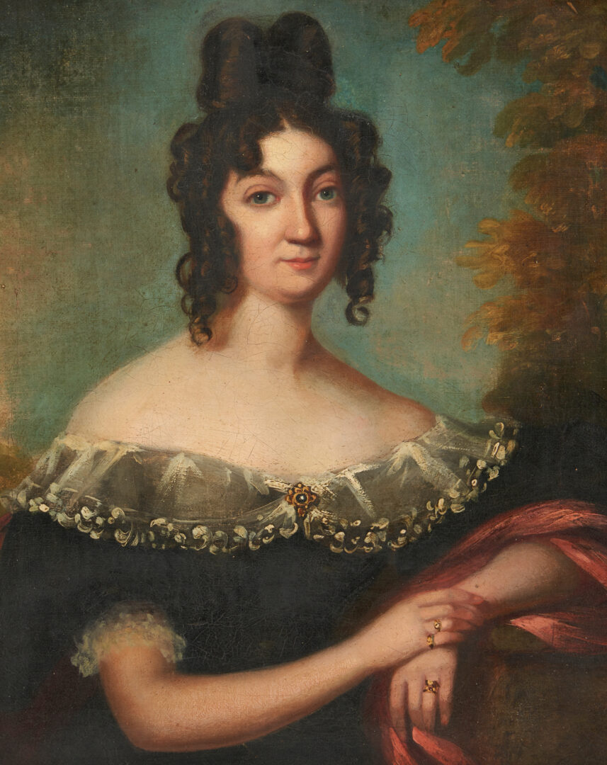 Lot 1062: Manner of Joseph Karl Stieler, Portrait of a Bavarian Lady