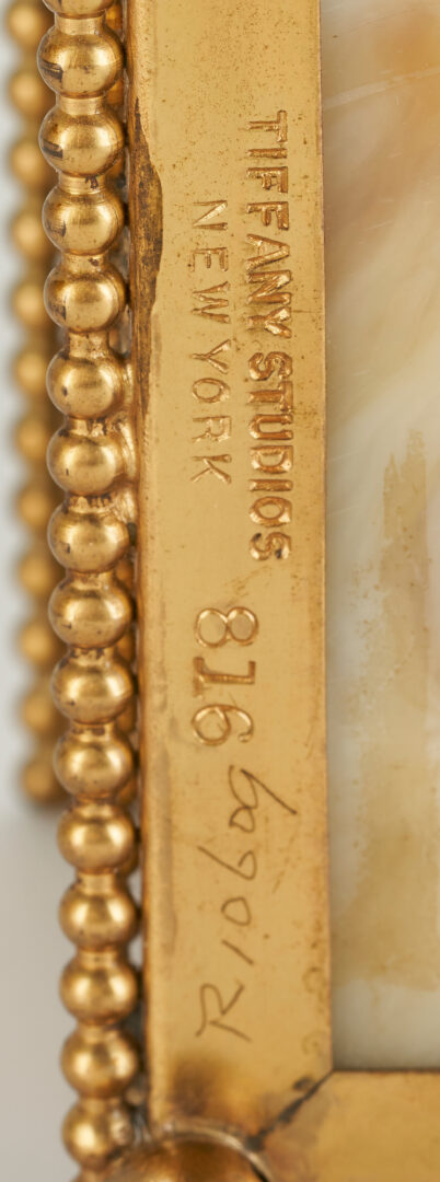 Lot 111: 2 Tiffany Bronze items: Jewelry Box & Bookmark Thermometer