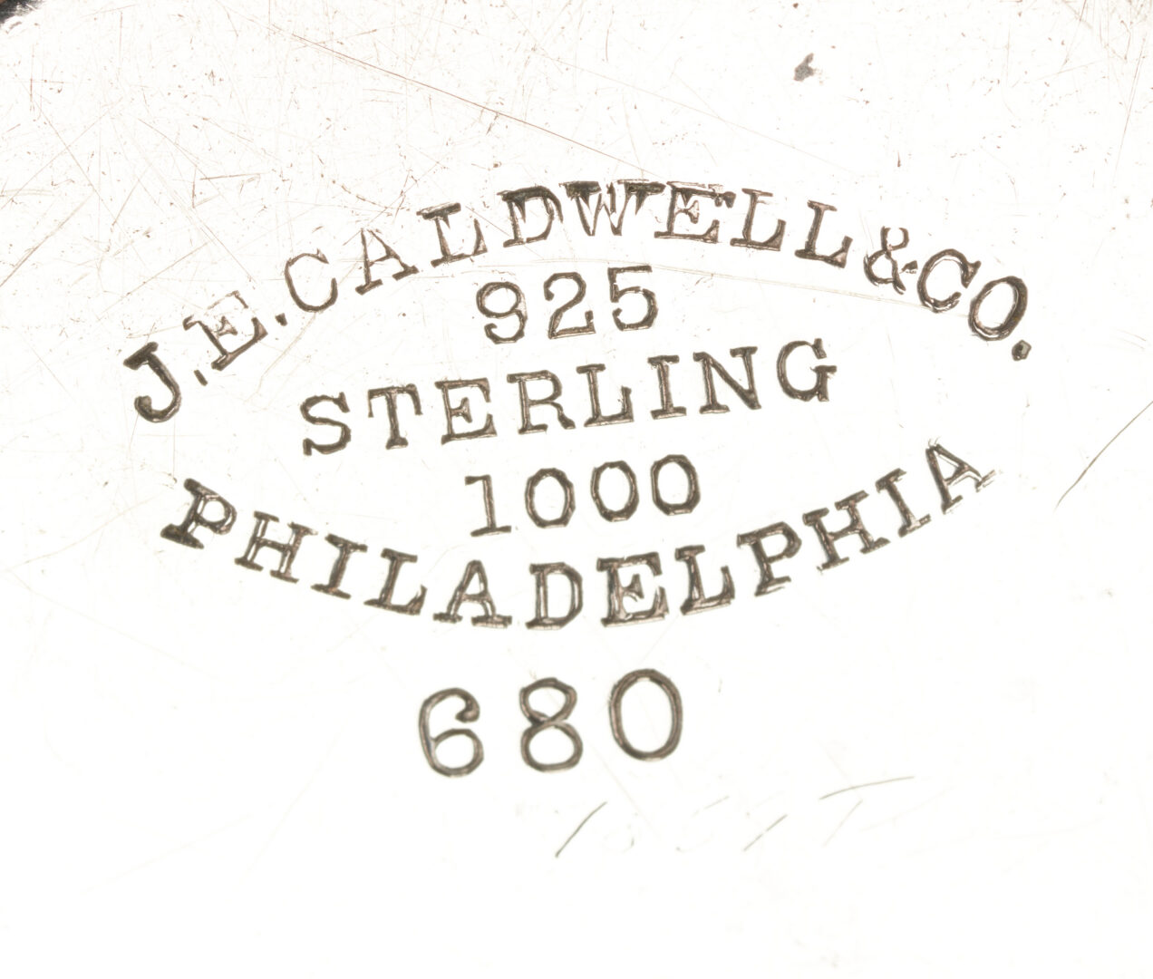 Lot 1125: 2 Sterling Silver Trays, International & J.E. Caldwell